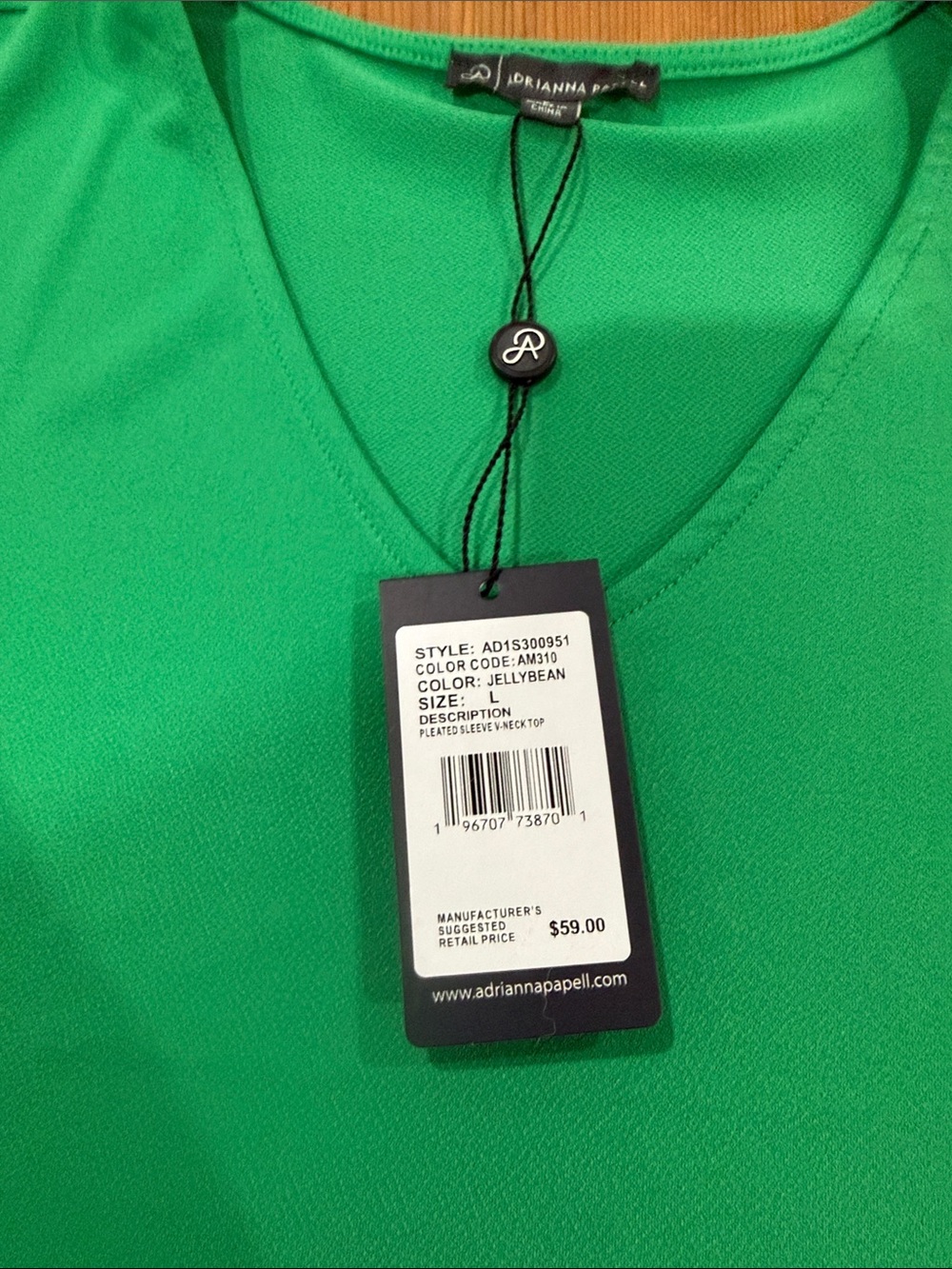 Kelly Green Ruffle Cap-Sleeve Top - Picture 3 of 7